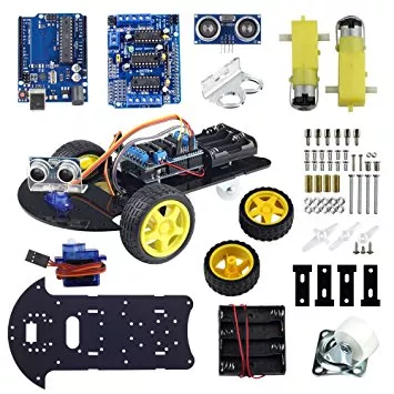 Uctronics Smart Robot Car Kit For Arduino Automatic Avoidance Of Obstacles With Uno R3 2 Wheel Drives Hc Sr04 Ultrasonic Sensor L293d Motor Control Shield Micro Servo Motor 9g