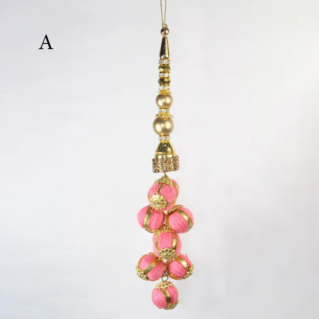 Grape-bunch elegant beads, zari, stones and thread done chic hangings