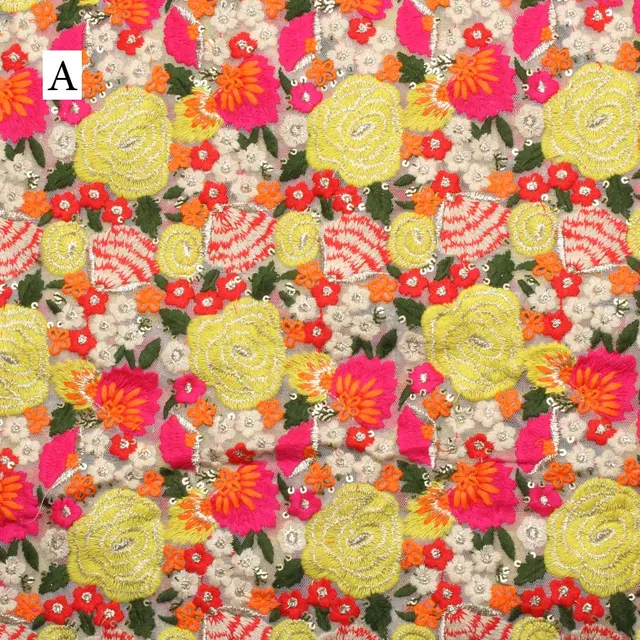 Carefree style blooming fields fun and stylish chic thread done fabric