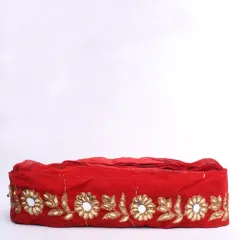 Deep-red-finesse floral lace