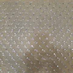Silver dots party net fabric