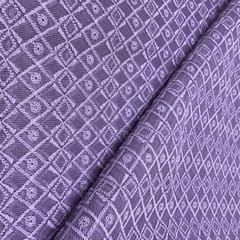 Mauve Kota Chikan Embroidered Fabric