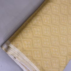 Lemon Bandhej Rayon Printed Fabric