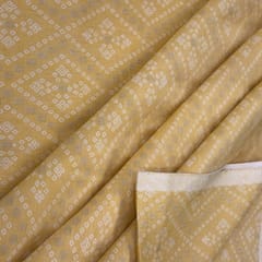 Lemon Bandhej Rayon Printed Fabric