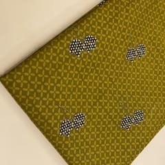 Green Cotton Cambric Print ( 2 meter cut piece )