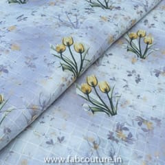 Floral Cotton Embroidered Fabric Print