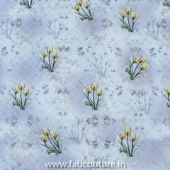 Floral Cotton Embroidered Fabric Print