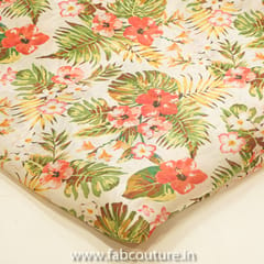 Tropical Georgette Satin Printed Fabric