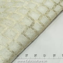 Cream Dyeable Burberry Georgette Jacquard fabric