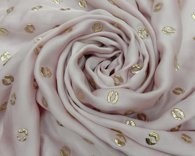 Light Onion Pink Foil Fabric