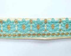 Firozi   Embroidered Border