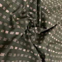 Green Cotton Dobby fabric