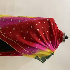 Multicolor Coloured Georgette Embroidery Duppata