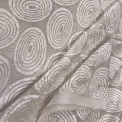 Off White Velvet Brasso Georgette fabric