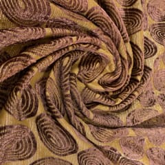 Brown Velvet Brasso Georgette fabric