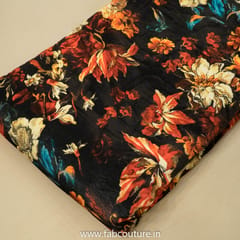 Multi color Velvet Digital Printed Fabric