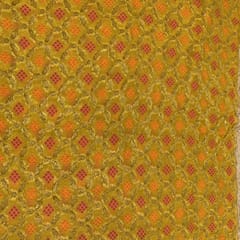 Yellow Georgette Jacquard fabric