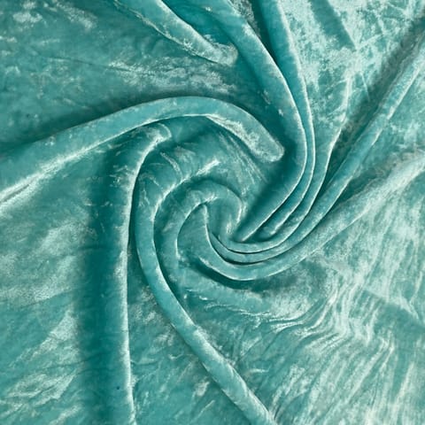 Firozi Color Silk Velvet fabric