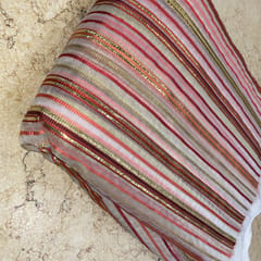 Multi-color Stripes Organza Embroidery (1Meter Piece)