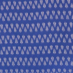 Blue & White Colour Mercerised Mall Ikat fabric