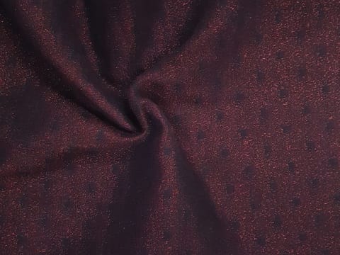 Glitter Red and Black Lurex Double Cloth Fabric