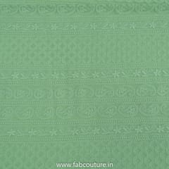 Green Colour Georgette Lakhnavi Embroidered Fabric