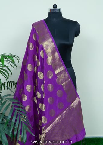 Purple Color Banarsi Silk Dupatta
