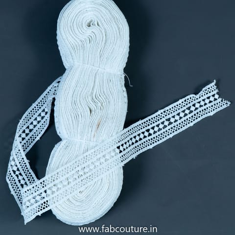 White Dyeble Cotton Lace 10 Meter Piece