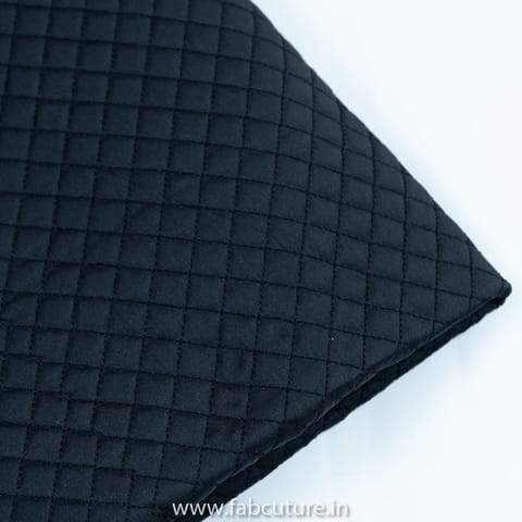 Black Quilted Taffeta fabric