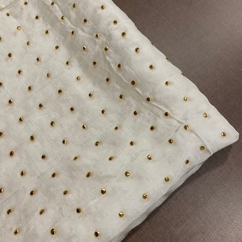 White Dyeble Upada Heat Set fabric