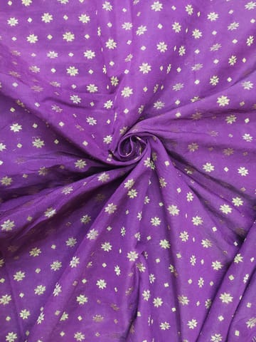 Purple Silk brocade fabric