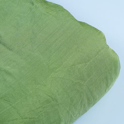 Green Color Crush Art Tissue Silk