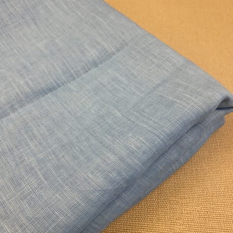 Sky Blue Pure Linen 44 Lea fabric