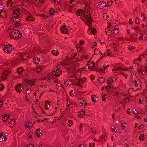 Rani Color Georgette Embroidery (80Cmt Piece)
