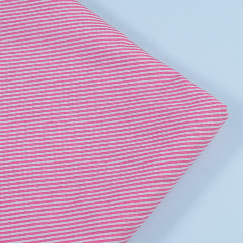 White & Pink Cotton Block Print