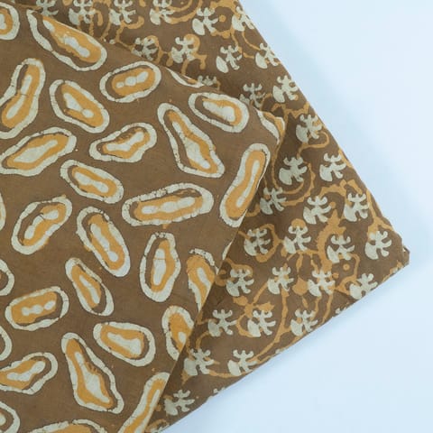 Light Brown Cotton Batik Print  Mix Match Set