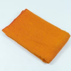 Yellow Orange Super soft Rayon Dobby Checks fabric