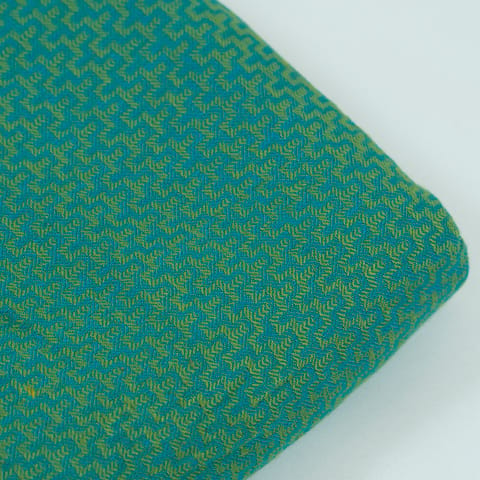 Green Super soft Rayon Dobby Checks fabric