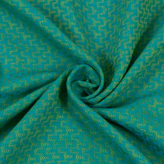 Green Super soft Rayon Dobby Checks fabric