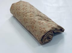 Light brown base fabric with flowers