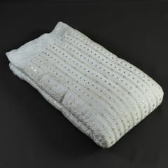 Chinon Chiffon Faux Mirror Embroidered Fabric