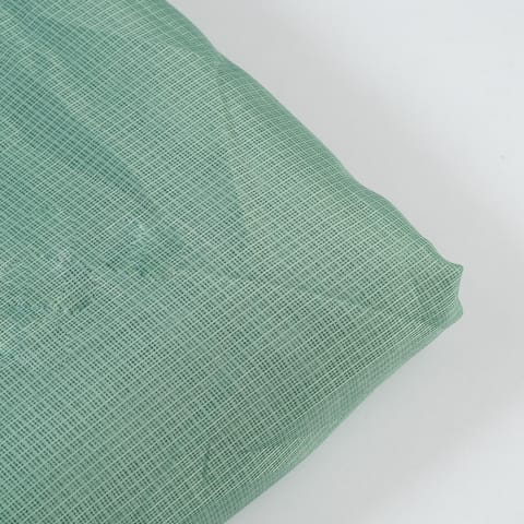 Sage Green Color Cotton Doria Checks fabric