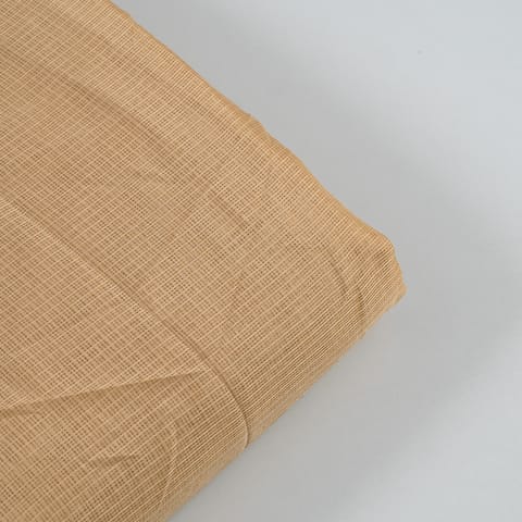 Beige Color Cotton Doria Checks fabric