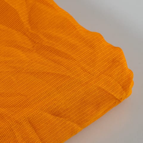 Orange Color Cotton Doria Checks fabric