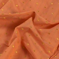 Peach Color Chanderi  Booti fabric