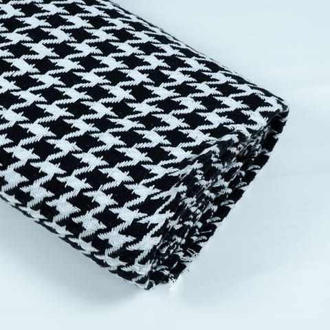 WHITE BLACK JACQUARD fabric