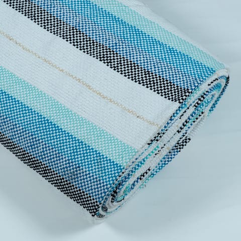 LIGHT  BLUE  WITH STRIPES JACQUARD fabric