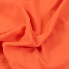 Orange Color Bubble Lycra Georgette fabric