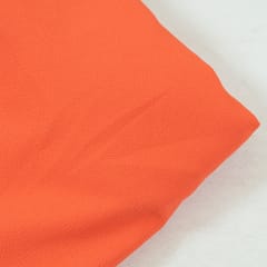 Orange Color Bubble Lycra Georgette fabric