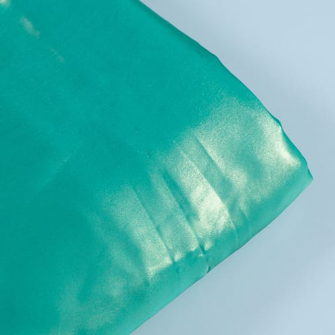 Sea Green Color Shimmer Georgette Foil fabric